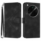 For OPPO Find X8 Ultra Line Pattern Skin Feel Leather Phone Case(Black) - 1