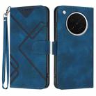 For OPPO Find X8s Line Pattern Skin Feel Leather Phone Case(Royal Blue) - 1