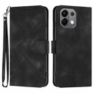 For OPPO K13 5G Line Pattern Skin Feel Leather Phone Case(Black) - 1