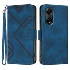 For OPPO A98 5G Line Pattern Skin Feel Leather Phone Case(Royal Blue) - 1