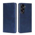 For Honor X50i 5G / 9 Lite Cow Texture Magnetic Leather Phone Case(Blue) - 1