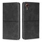 For Samsung Galaxy Xcover 7 5G Cow Texture Magnetic Leather Phone Case(Black) - 1
