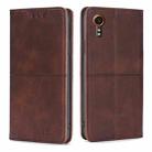 For Samsung Galaxy Xcover 7 5G Cow Texture Magnetic Leather Phone Case(Dark Brown) - 1