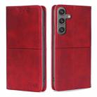 For Samsung Galaxy S24 5G Cow Texture Magnetic Leather Phone Case(Red) - 1