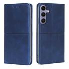 For Samsung Galaxy S24+ 5G Cow Texture Magnetic Leather Phone Case(Blue) - 1