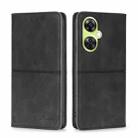 For OnePlus Nord CE 3 Lite 5G Cow Texture Magnetic Leather Phone Case(Black) - 1