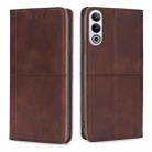 For OnePlus Ace 3V 5G Cow Texture Magnetic Leather Phone Case(Dark Brown) - 1