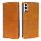 For OnePlus Ace 3V 5G Cow Texture Magnetic Leather Phone Case(Light Brown) - 1