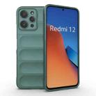For Xiaomi Redmi 12 4G Magic Shield TPU + Flannel Phone Case(Dark Green) - 1
