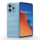For Xiaomi Redmi 12 4G Magic Shield TPU + Flannel Phone Case(Light Blue) - 1
