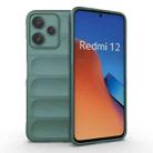 For Xiaomi Redmi 12 5G Magic Shield TPU + Flannel Phone Case(Dark Green) - 1