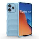 For Xiaomi Redmi 12 5G Magic Shield TPU + Flannel Phone Case(Light Blue) - 1