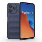 For Xiaomi Redmi 12 5G Magic Shield TPU + Flannel Phone Case(Dark Blue) - 1