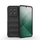 For Xiaomi 14 5G Magic Shield TPU + Flannel Phone Case(Black) - 1