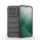 For Xiaomi 14 5G Magic Shield TPU + Flannel Phone Case(Dark Grey) - 1