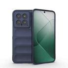 For Xiaomi 14 5G Magic Shield TPU + Flannel Phone Case(Dark Blue) - 1