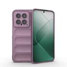 For Xiaomi 14 5G Magic Shield TPU + Flannel Phone Case(Purple) - 1