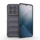 For Xiaomi 14 Pro 5G Magic Shield TPU + Flannel Phone Case(Dark Grey) - 1