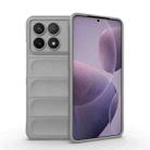 For Xiaomi Redmi K70 / K70 Pro 5G Magic Shield TPU + Flannel Phone Case(Grey) - 1