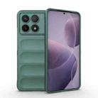 For Xiaomi Redmi K70 / K70 Pro 5G Magic Shield TPU + Flannel Phone Case(Dark Green) - 1