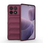 For Xiaomi Redmi K70 / K70 Pro 5G Magic Shield TPU + Flannel Phone Case(Wine Red) - 1