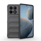 For Xiaomi Redmi K70E 5G Magic Shield TPU + Flannel Phone Case(Dark Grey) - 1