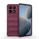 For Xiaomi Redmi K70E 5G Magic Shield TPU + Flannel Phone Case(Wine Red) - 1