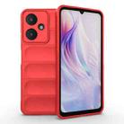 For Xiaomi Redmi 13C 5G Magic Shield TPU + Flannel Phone Case(Red) - 1