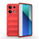 For Xiaomi Redmi Note 13 4G Global Magic Shield TPU + Flannel Phone Case(Red) - 1