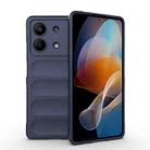 For Xiaomi Redmi Note 13R Pro 5G Magic Shield TPU + Flannel Phone Case(Dark Blue) - 1