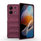 For Xiaomi Redmi Note 13R Pro 5G Magic Shield TPU + Flannel Phone Case(Wine Red) - 1