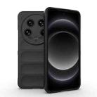 For Xiaomi 14 Ultra Magic Shield TPU + Flannel Phone Case(Black) - 1
