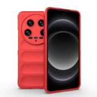 For Xiaomi 14 Ultra Magic Shield TPU + Flannel Phone Case(Red) - 1