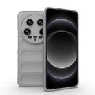 For Xiaomi 14 Ultra Magic Shield TPU + Flannel Phone Case(Grey) - 1