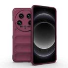 For Xiaomi 14 Ultra Magic Shield TPU + Flannel Phone Case(Wine Red) - 1