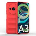 For Xiaomi Redmi A3 4G Global Magic Shield TPU + Flannel Phone Case(Red) - 1
