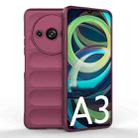 For Xiaomi Redmi A3 4G Global Magic Shield TPU + Flannel Phone Case(Wine Red) - 1