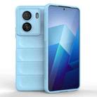 For vivo iQOO Z7x Magic Shield TPU + Flannel Phone Case(Light Blue) - 1