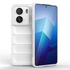For vivo iQOO Z7x Magic Shield TPU + Flannel Phone Case(White) - 1