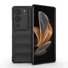 For vivo S17 Pro Magic Shield TPU + Flannel Phone Case(Black) - 1