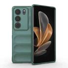 For vivo S17 Pro Magic Shield TPU + Flannel Phone Case(Dark Green) - 1