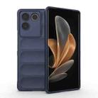 For vivo S17e Magic Shield TPU + Flannel Phone Case(Dark Blue) - 1