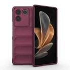 For vivo S17e Magic Shield TPU + Flannel Phone Case(Wine Red) - 1