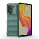 For vivo Y36 4G Magic Shield TPU + Flannel Phone Case(Dark Green) - 1