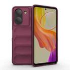 For vivo Y36 4G Magic Shield TPU + Flannel Phone Case(Wine Red) - 1