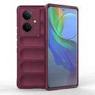 For vivo Y78+ Global Magic Shield TPU + Flannel Phone Case(Wine Red) - 1