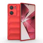 For vivo V29e 4G Global Magic Shield TPU + Flannel Phone Case(Red) - 1