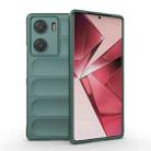 For vivo V29e 4G Global Magic Shield TPU + Flannel Phone Case(Dark Green) - 1