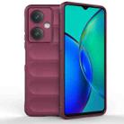 For vivo Y27 4G Global Magic Shield TPU + Flannel Phone Case(Wine Red) - 1