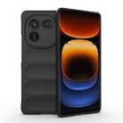 For vivo iQOO 12 Pro 5G Magic Shield TPU + Flannel Phone Case(Black) - 1